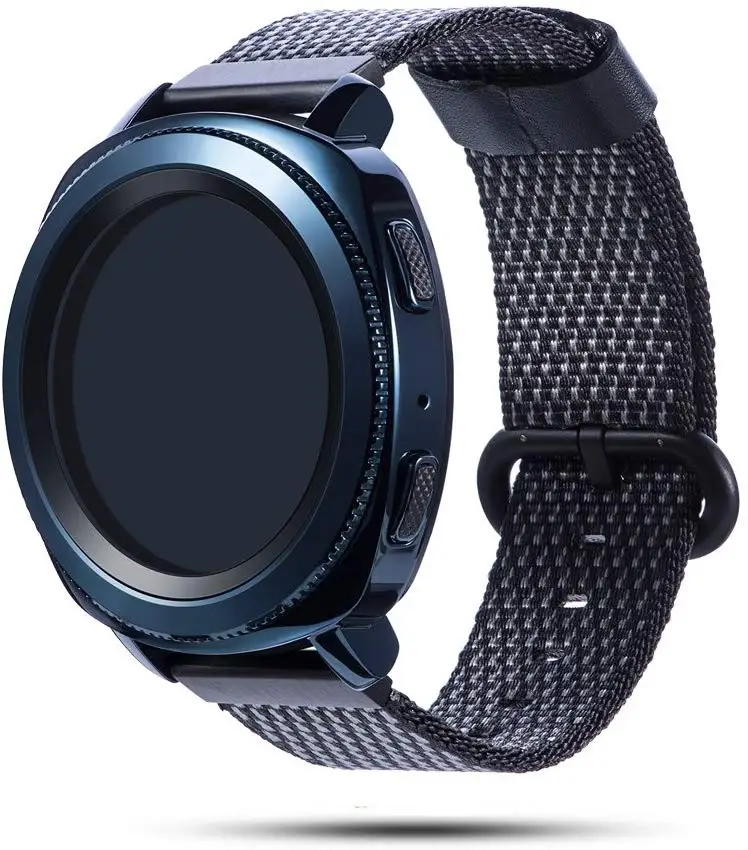 Тканый нейлоновый ремешок для samsung Galaxy Watch 46 мм 42 мм Active 2 huawei GT 2 ремешок Magic Huami Amazfit браслет 22 мм 20 мм - Цвет ремешка: black