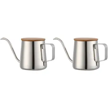 

2pcs Handheld 350ml Coffee Kettle Coffee Pot Storage Pot Tea Pot for Cafe Restaurant