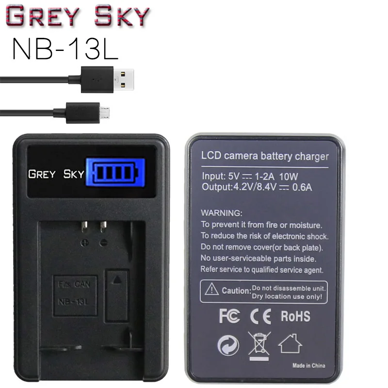 NB-13L NB 13L NB13L батарея+ ЖК USB зарядное устройство для Canon PowerShot G5X G7X G9X G7 X Mark II G9 X, SX620 SX720 SX730 HS - Цвет: charger