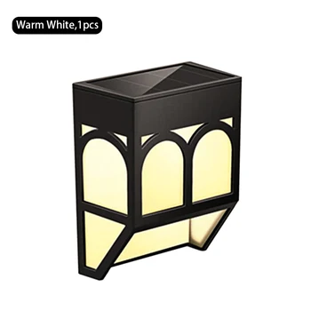 

Solar Powered Wall Light European Style Color Changing Retro Stair Step Decorative Garden Lighting Outdoor Fence Super Bright