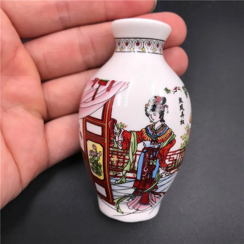 3d керамическая ваза в китайском стиле, наклейка на холодильник, сувенир, сувенир, 12 Jinchai, фигурка горничной, магниты на холодильник для дома, магнитная наклейка