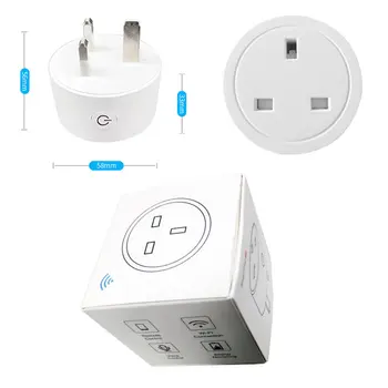 

Smart WiFi Plug Adaptor Remote Control Power Socket With Timing Function Work With Alexa Google Home Assistant