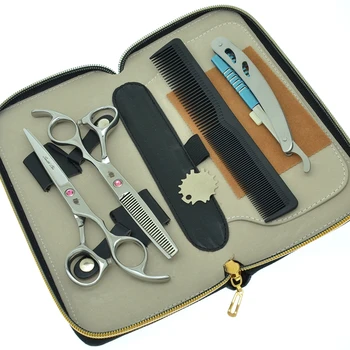 

6.0" Hairdressers Scissors SMITH CHU Hair Cutting Scissors Thinning Shears Japan 440c Professional Barbers Tesoura Kits A0035C