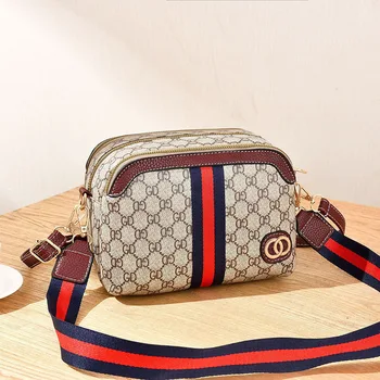 

INS Super Fire Bag 2019 New Women's Multi-Layer Small Square Bag Fashion All-match Chic Broadband Shoulder Messenger Bag Tide