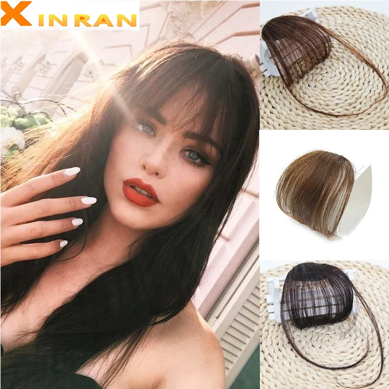 Get This Hairpiece Bangs Clip-On Black Synthetic MERISIHAI J9j9NgMaG