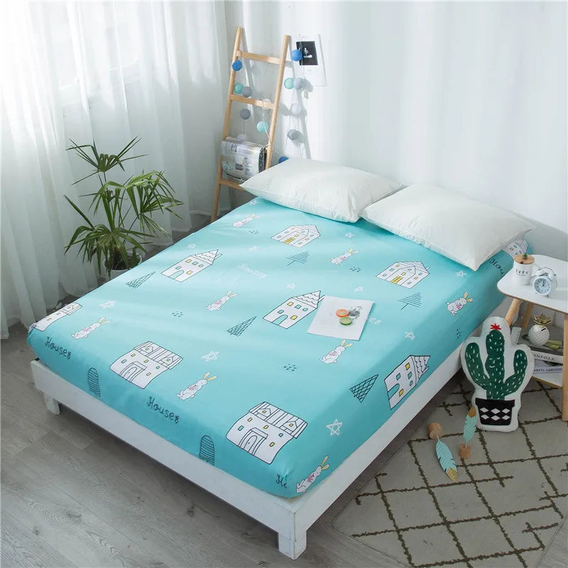 Шлифовальный тканевый простынь с мультяшным рисунком, брендовый наматрасник для кровати, простыни с эластичной лентой 150*200 180*200, постельное белье - Цвет: type 5