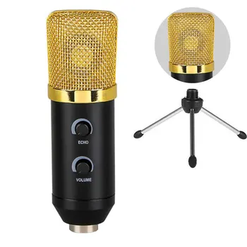 

Studio Recording Laptop Home Capacitive Video USB Microphone Small Desktop PC Gaming Computer Mic Easy Install With Stand