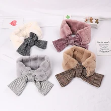 Зимний клетчатый шарф для детей в британском стиле; шарф для мальчиков и девочек; утепленные шарфы; теплые аксессуары для малышей