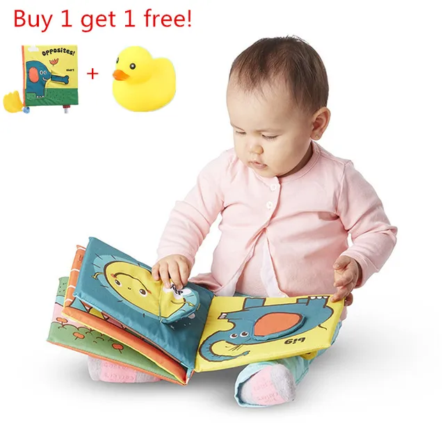 Soft Elephant Book Three-Dimensional Puzzle Early Education Tooth Tape Baby Cloth Books for Children Stuffed Plush Baby Book 29 1