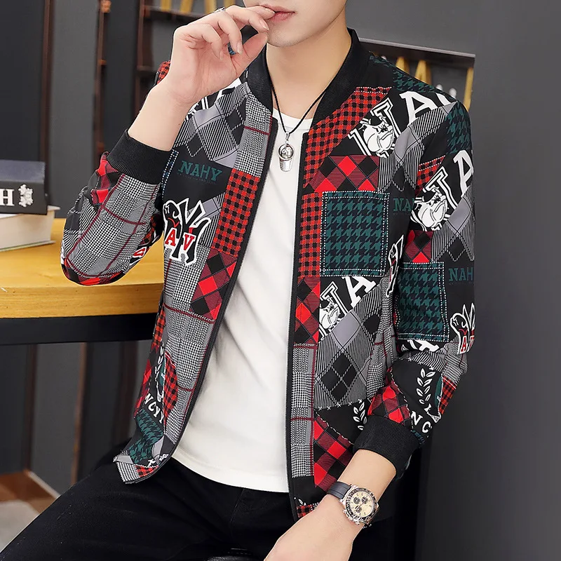 Осенняя одежда трендовая мужская повседневная куртка в Корейском стиле модная крутая куртка для подростков модная мужская одежда
