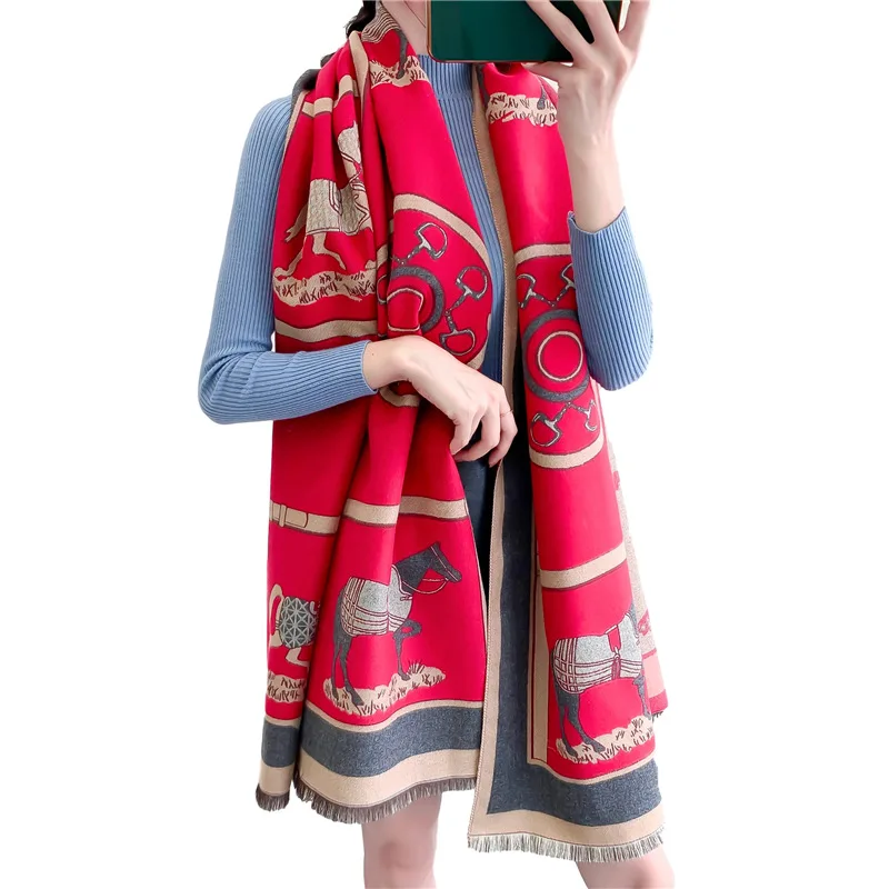 

European and American style ladies fashion popular Carriage pattern printing cashmere shawl warm scarf best giftAD044
