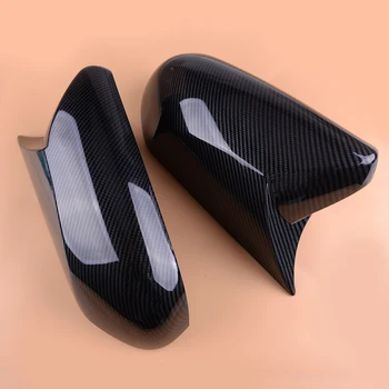 

CITALL 2PCS Carbon Fiber Style Car Auto Ox Horn Rear View Mirror Cover Trim Cap Fit for Toyota Camry 2018 2019