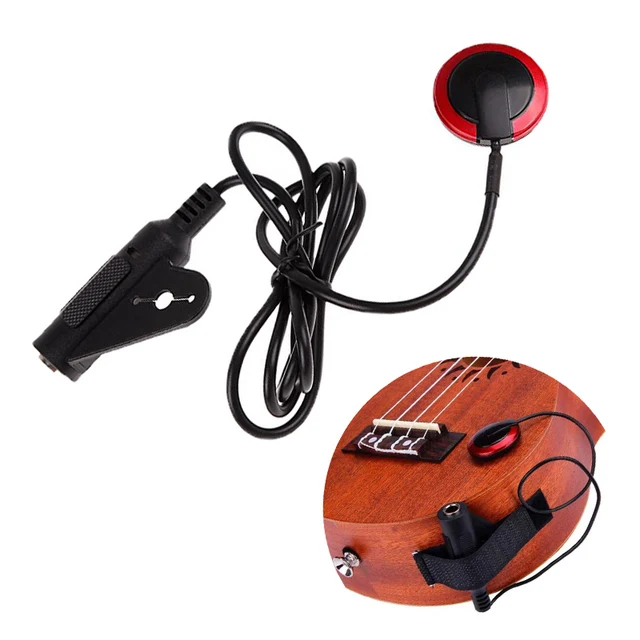 6 Pickups Piézo Pour Guitare - Micro Contact 35mm Auto-Adhésif - Pour Guitare, Basse, Violon, Ukulélé, Banjo