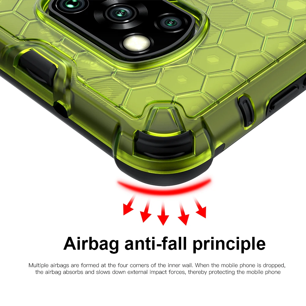 KEYSION Shockproof Case for Xiaomi POCO X3 Pro NFC F3 M3