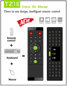 

TZ16 Air Mouse 2.4G Wireless Mini Keyboard IR Learning Sensor Gyro Touchpad Handheld Voice Remote Control for Android TV Box PC