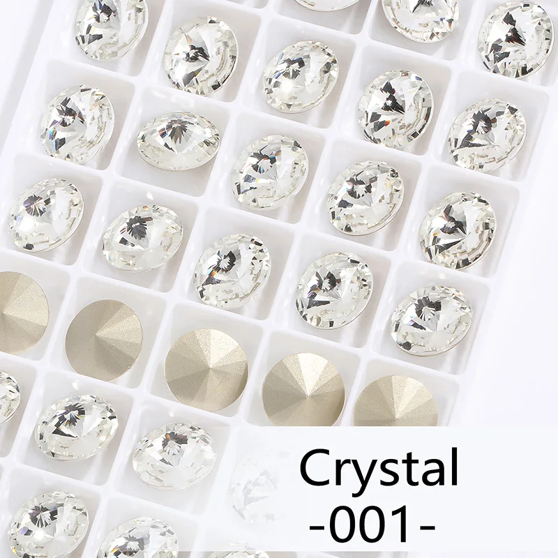Blue Rose Mixed Round Crystal Glass Rhinestones for Craft and Clothing Decoration