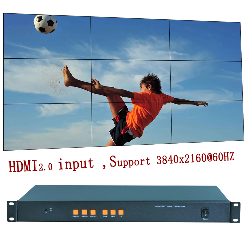 Настенный видеоконтроллер 4K 3x3 4k видеонастенный процессор для 9 устройств