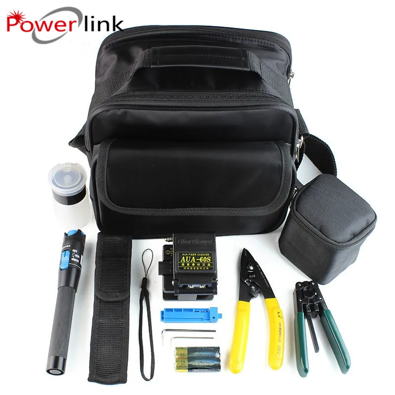 

PW580013 FTTH Fiber Optic Tool Kit Cold Crimping Fiber Cleaver package Visual Fault Locator Miller Clamp Covered Wire Stripping