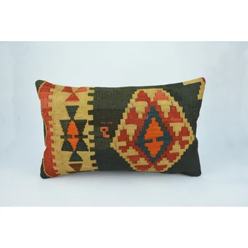 

Hand woven pillow rug,anatolian motifs,Cushion Cover,kilim pillow, Decorative
