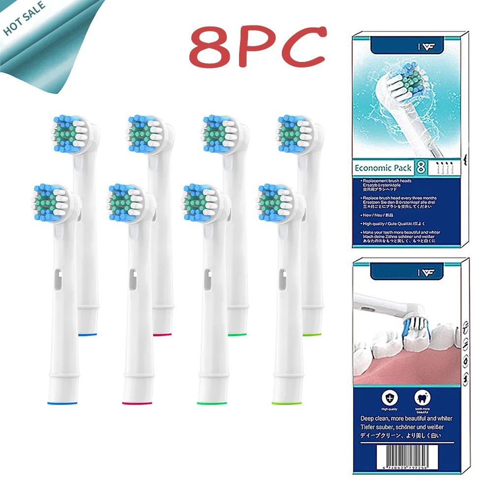 8x Replacement Brush Heads For Oral-B Electric Toothbrush Fit Advance Power/Pro Health/Triumph/3D Excel/Vitality Precision Clean | Бытовая