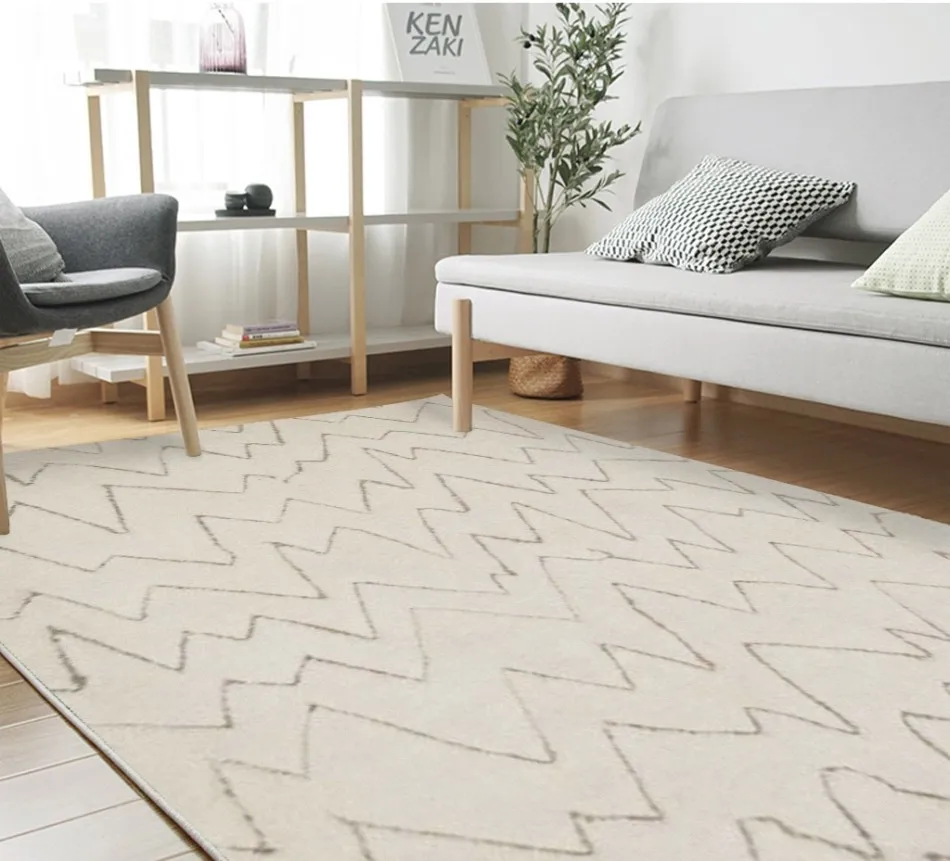

European retro vintage abstract geometric line bedroom floor Self-adhesive Wall Paper 3D Floor Decoration Painting