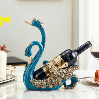 

European TV cabinet decorations ornaments home living room entrance swan wine rack furnishings accessories YHJ031307
