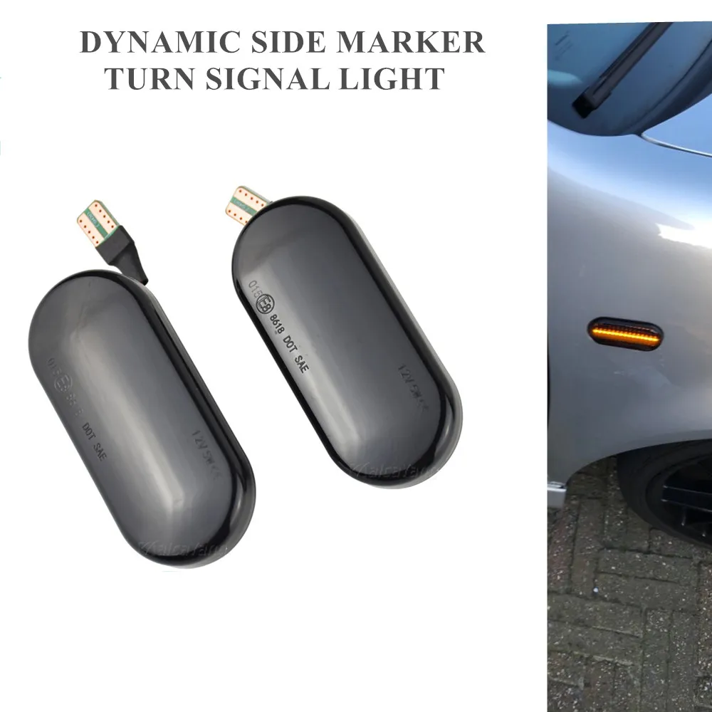 

Dynamic Side Marker Led Turn Signal Light Sequential Blinker For VW Golf 3 4 Passat 3BG Polo Bora Vento Skoda Octavia Ford C-Max