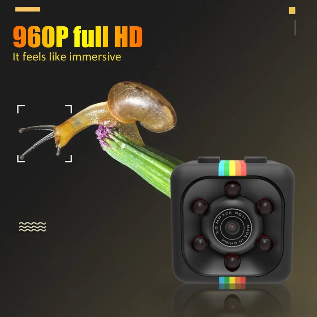 SQ11 мини камера HD 1080P сенсор ночное видение видеокамера движения DVR микро Спорт DV