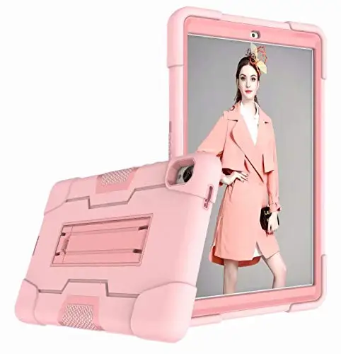 

Case Huawei Mediapad M6 8.4 with Built-in Screen Protector 360° Protective Cover Silicone+PC Shock Proof Case with Kickstand