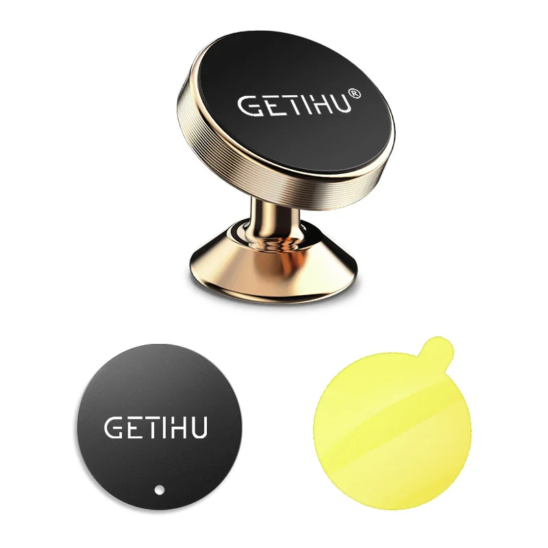 GETIHU универсальная Магнитная автомобильная подставка для телефона в машину для iPhone X samsung, магнитный держатель на вентиляционное отверстие для мобильного телефона, поддержка gps - Цвет: Gold  No Box