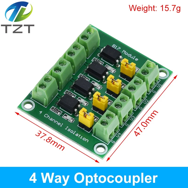 Optokoppler-Isolationsplatine PC817 1 2 4 8-Kanal-Spannungswandler-Adaptermodul 3,6–30 V Treiber fotoelektrisch isoliertes Modul – Detail 7
