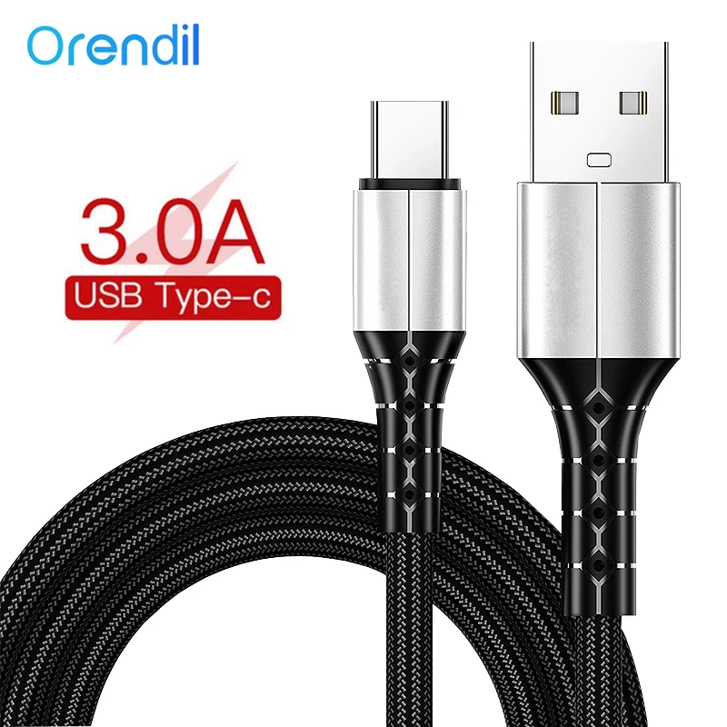 Orendil Тип USB C Зарядное устройство кабель для телефона Redmi note 8 pro Quick Charge 3 0 быстрой