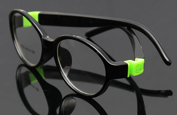 Новая детская рамка для детских очков, брендовая милая детская оптическая оправа для очков, детские очки, оправа для очков для девочек и мальчиков - Цвет оправы: Черный
