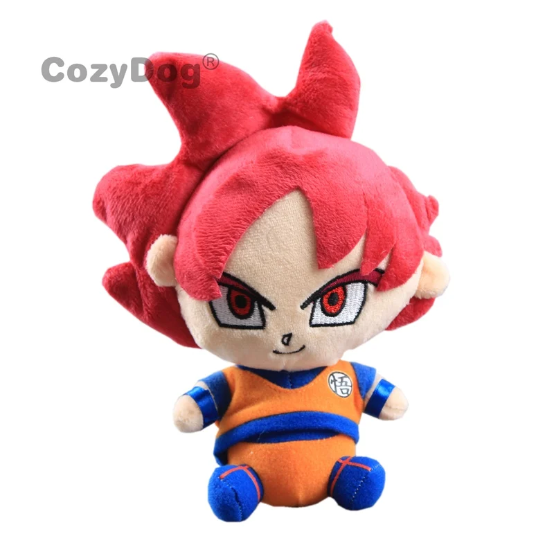 17-25 см Dragon Ball Z плюшевые мягкие куклы игрушки фигурка Сон Гоку Гохан Вегета вегетто runks Bulma Pan Chichi игрушки Детский подарок - Цвет: Saiyan God Goku 20cm