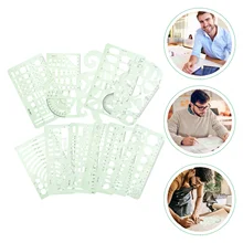 1 conjunto de réguas geométricas estêncil desenho réguas modelo útil réguas estêncil