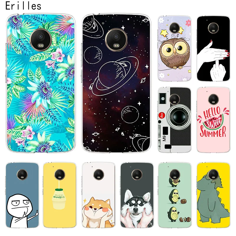 

Phone Case For Moto E5 Cute Back For Motorola Moto G6 Play Full Protective Phone Cover Cartoon Capa Soft Shell Silicone Coque