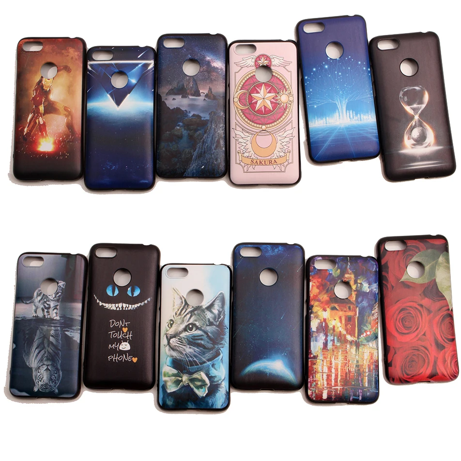 Case For Lenovo A5 5.45 inch Solf TPU Slicone Color Paint Mobile Cases Phone Housing Shell Customized DIY Cellphone Cover Bag