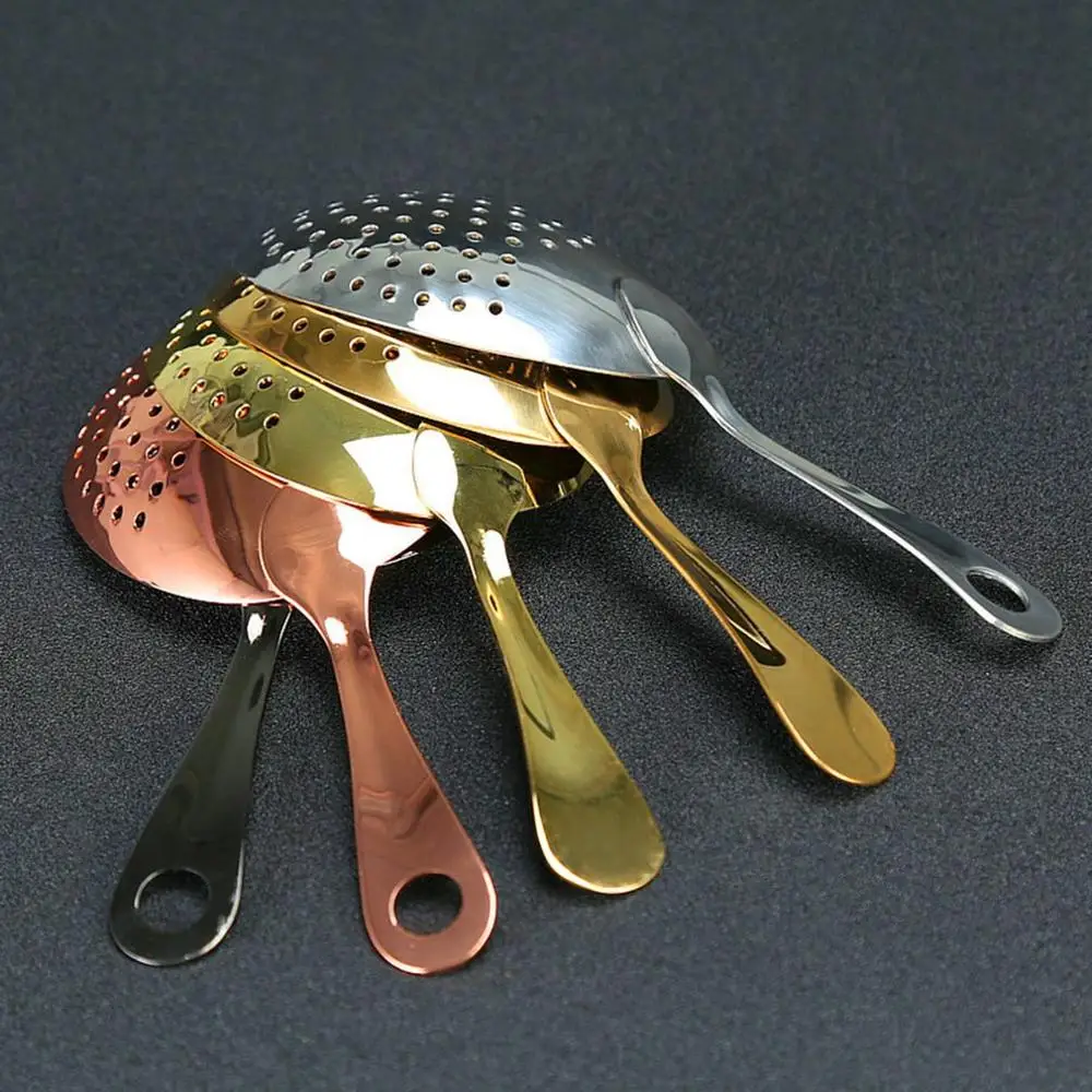 Cocktail Strainer 304 Stainless Steel Julep Strainer Bartender Cocktail Shaker Wine Ice Strainer Bar Percolator Mixed Barware