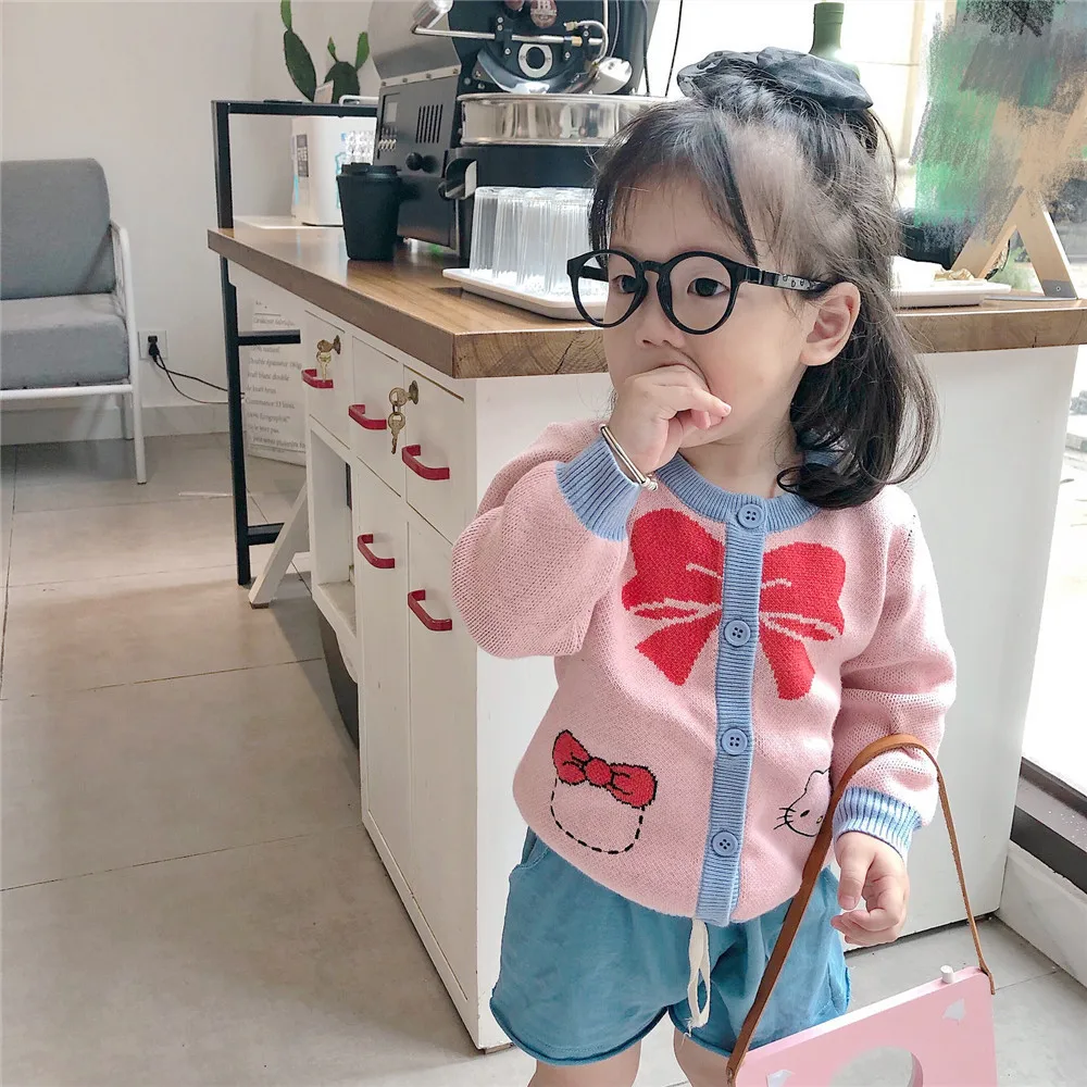 Tonytaobaby/новая осенне-зимняя одежда для девочек; Детские хлопковые свитера; зимняя одежда для маленьких девочек; свитер для девочек