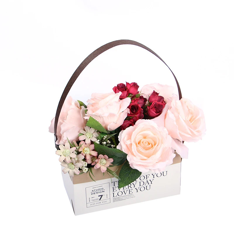 Packaging-Bag-Florist-Handy-Flower-Bags-Packaging-Bag-Florist-Handy-Flower-Bags-Gifts-Wedding-Party-Favor.jpg Csomagoló Táska Virágüzlet Praktikus Virágtáskák Virág Táskák Ajándékok Esküvői Buli Szívesség Rózsa Sütemény Tároló Doboz - Image 6