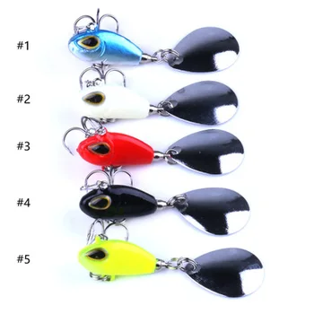 

VISSEN 5pcs Sinking Metal VIB Fishing Lure 2.5CM/11G Whopper Plopper Spinner Wobblers Bait Crankbait Fishing Tackle pesca