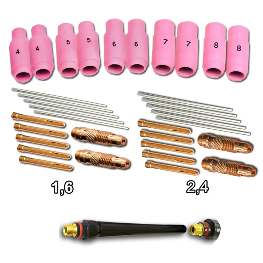

High Quality TIG Wear Spare Part Set Welding Welder Machine Accessories Tool 36pcs Kit Supplies