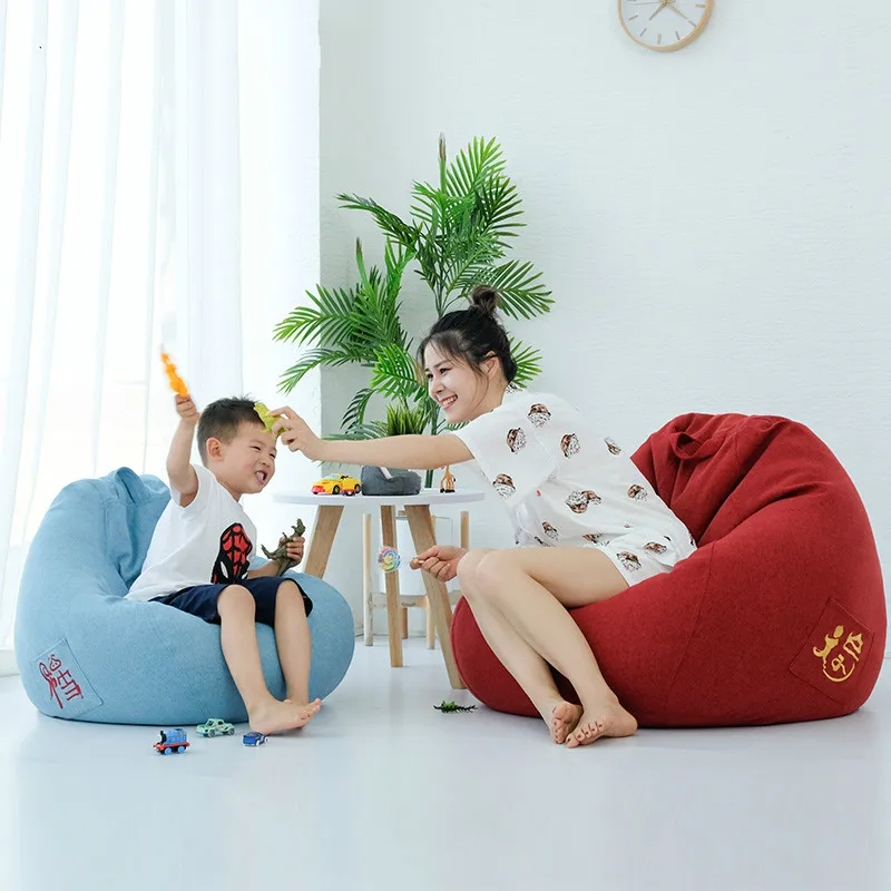 Lazy Bean Bag чехол для стула без наполнителя пуховый диван детский Кемпинг вечерние пуф кровать игровой пуф Кама спальня татами пол сиденье