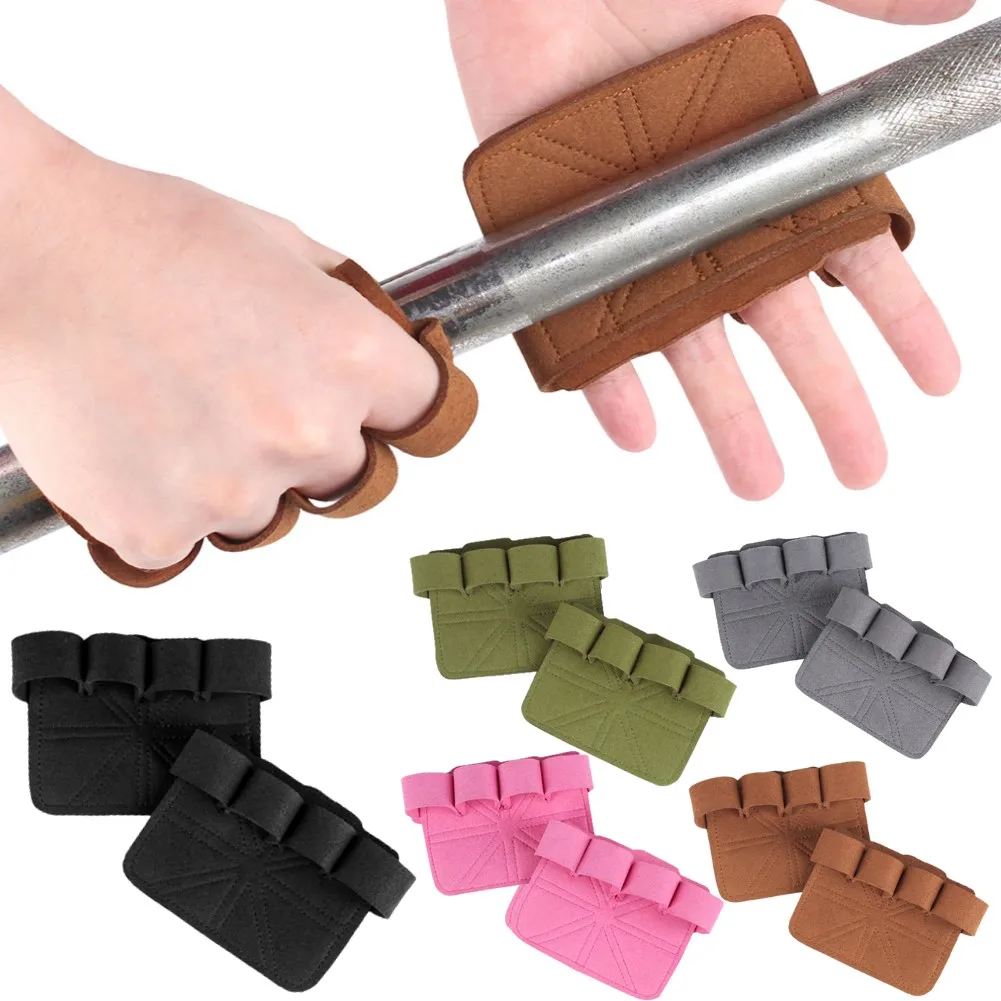 LeatherGymnasticsHandGripsforWeightLiftingPullupsPadsWorkout