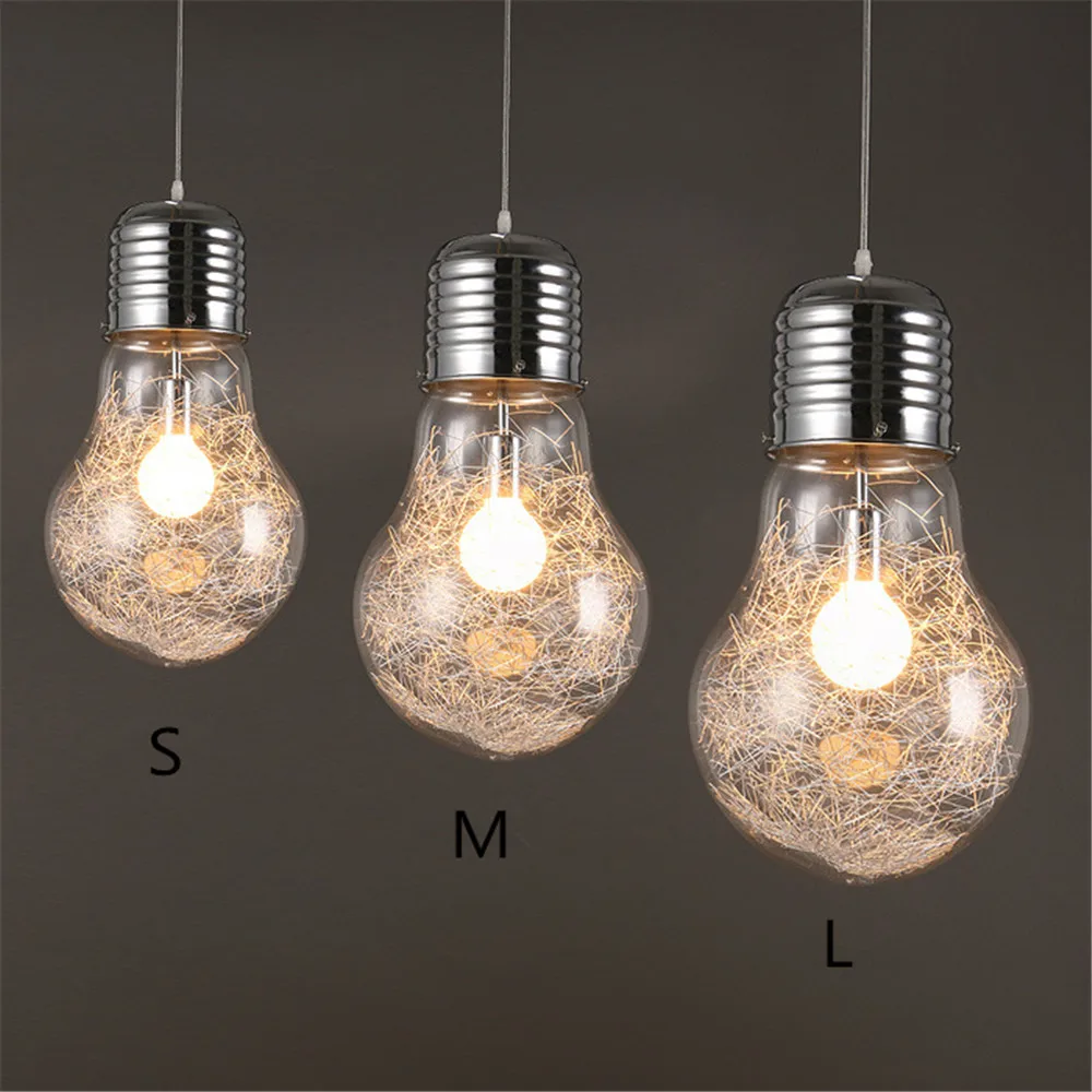 Bulb Led Pendant Lamp Simple E27 Indoor 