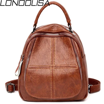 

2019 Vintage Ladies Mini Backpack Womens Soft Leather Backpack Female Daily Travel Bagpack School Bags For Teenage Girls mochila