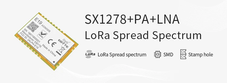 1 шт. SX1278 LoRa 433 мГц Радиотрансивер E19-433M30S Long Range CDSENET SPI SX1276 SMD передатчик и приемник rf-модуль 433 мГц