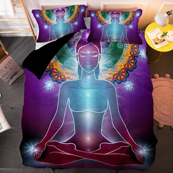 

Boho Psychedelic Home Textiles Mandala Bedding Set Twin Queen King Size Bedclothes With Pillowcase Hippie Nordic Bed Cover