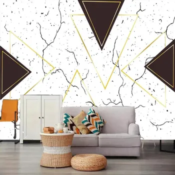 

Custom 3D large mural wallpaper modern minimalist geometric golden mosaic pattern bedroom background mural wallpaper