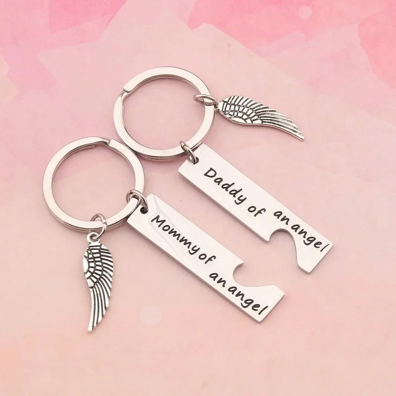 AMZQ Loss Of Babby Memorial Gifts Miscarriage Gifts Angel Gifts Remembrance Sympathy Gift Keyring For Child Loss Infant Loss Baby Loss Condolences Gift